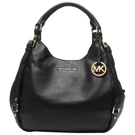 michael kors black leather tote|michael kors black leather handbag.